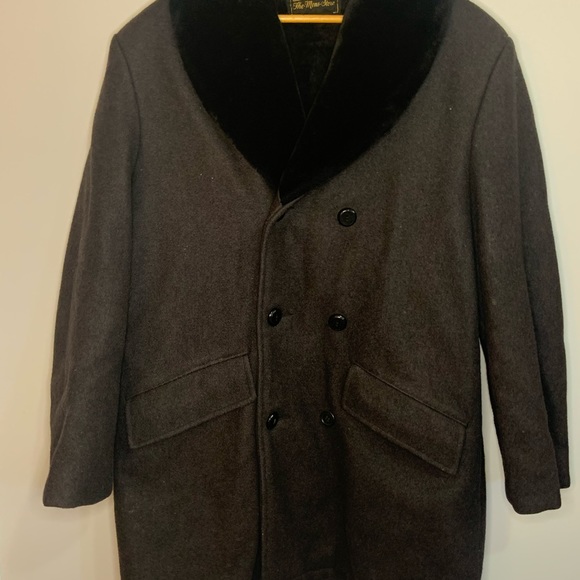 Vintage Sears black coat with faux fur collar - Picture 3 of 8